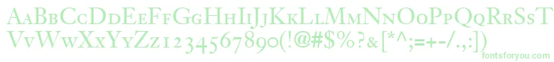 フォントJansonOldstyleSsiSmallCaps – 緑のフォント
