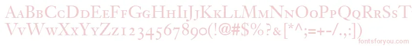 JansonOldstyleSsiSmallCaps Font – Pink Fonts on White Background