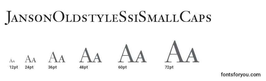 JansonOldstyleSsiSmallCaps Font Sizes