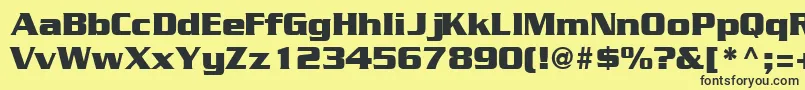 GeodetdisplaysskRegular Font – Black Fonts on Yellow Background