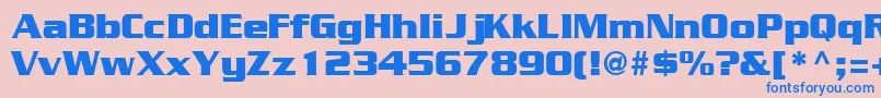 GeodetdisplaysskRegular Font – Blue Fonts on Pink Background