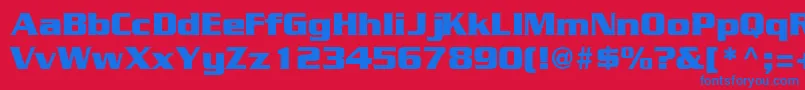 GeodetdisplaysskRegular Font – Blue Fonts on Red Background