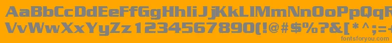 GeodetdisplaysskRegular Font – Gray Fonts on Orange Background