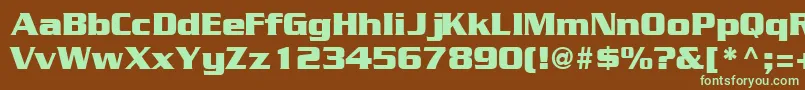 GeodetdisplaysskRegular Font – Green Fonts on Brown Background