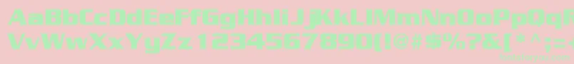 GeodetdisplaysskRegular Font – Green Fonts on Pink Background