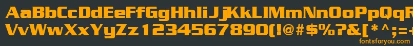 GeodetdisplaysskRegular Font – Orange Fonts on Black Background