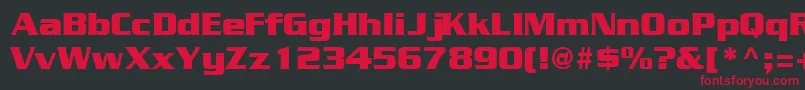 GeodetdisplaysskRegular Font – Red Fonts on Black Background