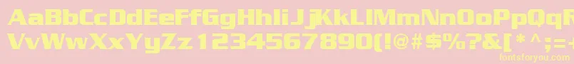 GeodetdisplaysskRegular Font – Yellow Fonts on Pink Background