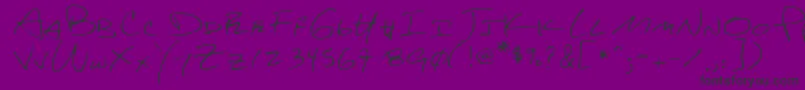 フォントWilliamRegular – 紫の背景に黒い文字
