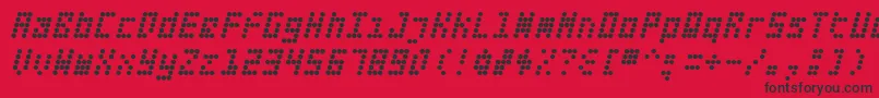 Fifteenokayslanted Font – Black Fonts on Red Background