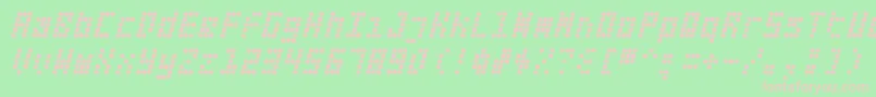 Fifteenokayslanted Font – Pink Fonts on Green Background