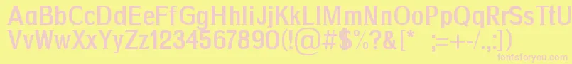 Drim Font – Pink Fonts on Yellow Background