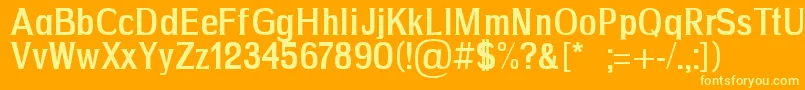Drim Font – Yellow Fonts on Orange Background