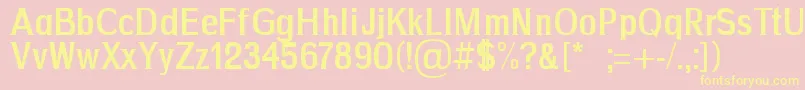 Drim Font – Yellow Fonts on Pink Background