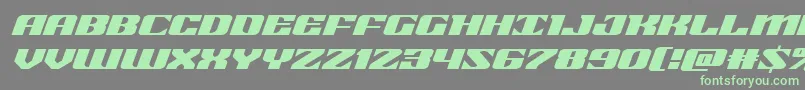 21gunsaluteexpandital-Schriftart – Grüne Schriften auf grauem Hintergrund