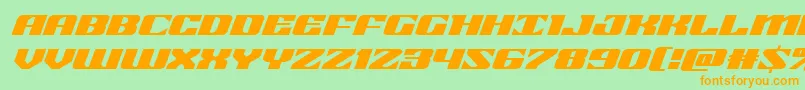 21gunsaluteexpandital Font – Orange Fonts on Green Background