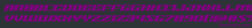 21gunsaluteexpandital Font – Purple Fonts on Black Background