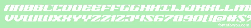 21gunsaluteexpandital Font – White Fonts on Green Background