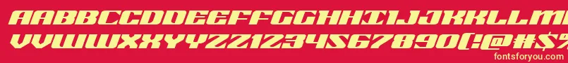 21gunsaluteexpandital Font – Yellow Fonts on Red Background