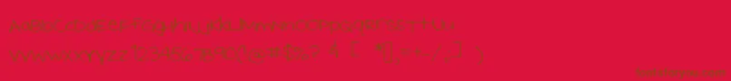 Meghansfont2-fontti – ruskeat fontit punaisella taustalla