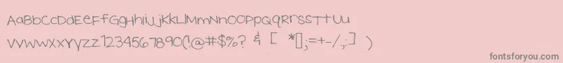 Czcionka Meghansfont2 – szare czcionki na różowym tle