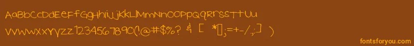Police Meghansfont2 – polices orange sur fond brun