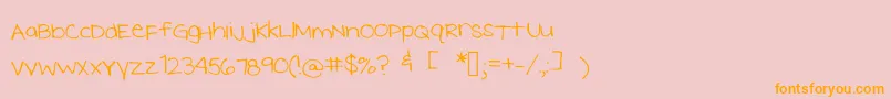 Шрифт Meghansfont2 – оранжевые шрифты на розовом фоне