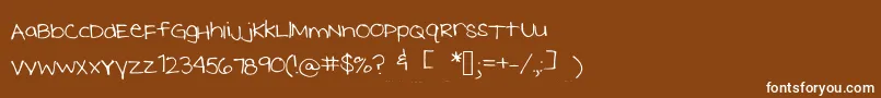 Police Meghansfont2 – polices blanches sur fond brun