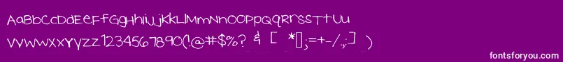 Police Meghansfont2 – polices blanches sur fond violet