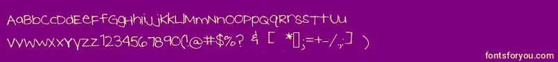 Meghansfont2 Font – Yellow Fonts on Purple Background