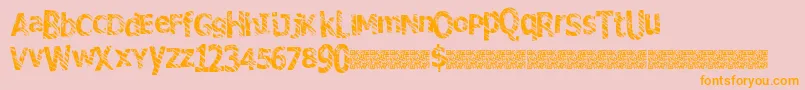 Bigparty Font – Orange Fonts on Pink Background