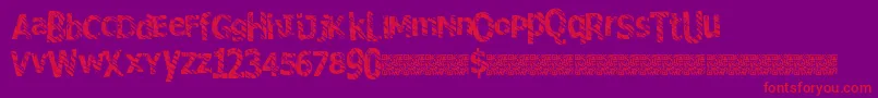 Bigparty Font – Red Fonts on Purple Background