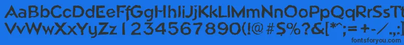 NapolirandomBold Font – Black Fonts on Blue Background
