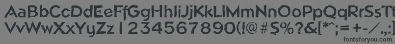 フォントNapolirandomBold – 黒い文字の灰色の背景