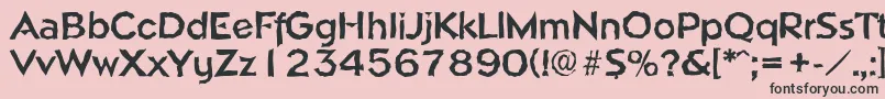 NapolirandomBold Font – Black Fonts on Pink Background