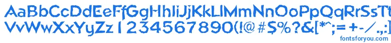 NapolirandomBold Font – Blue Fonts on White Background