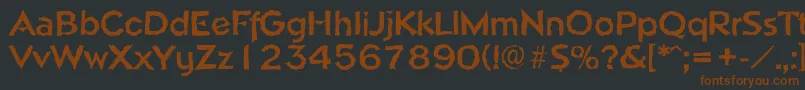 NapolirandomBold Font – Brown Fonts on Black Background