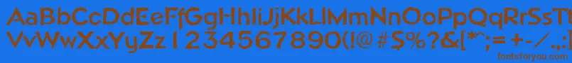 NapolirandomBold Font – Brown Fonts on Blue Background