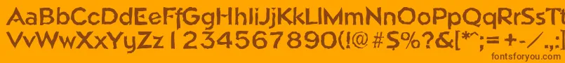 NapolirandomBold Font – Brown Fonts on Orange Background