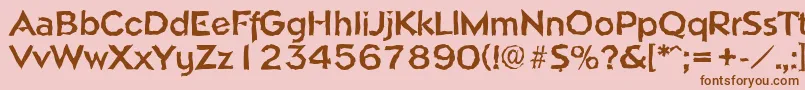 NapolirandomBold-fontti – ruskeat fontit vaaleanpunaisella taustalla