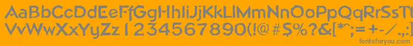 NapolirandomBold Font – Gray Fonts on Orange Background