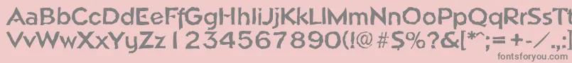NapolirandomBold Font – Gray Fonts on Pink Background