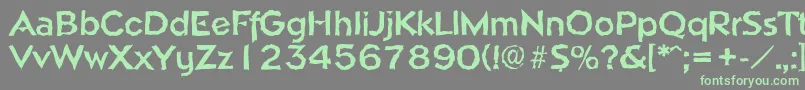 NapolirandomBold Font – Green Fonts on Gray Background