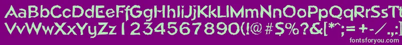 NapolirandomBold Font – Green Fonts on Purple Background