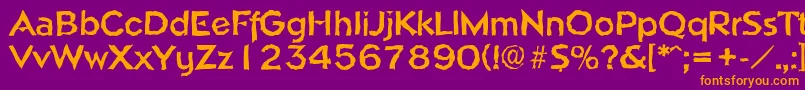 NapolirandomBold Font – Orange Fonts on Purple Background