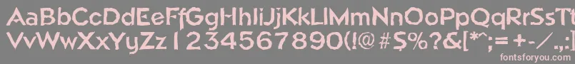 NapolirandomBold Font – Pink Fonts on Gray Background