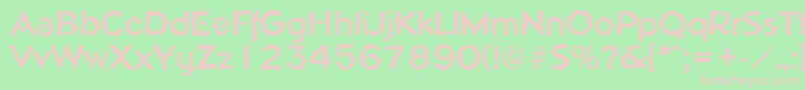 NapolirandomBold Font – Pink Fonts on Green Background
