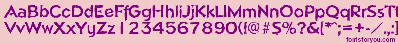 NapolirandomBold Font – Purple Fonts on Pink Background