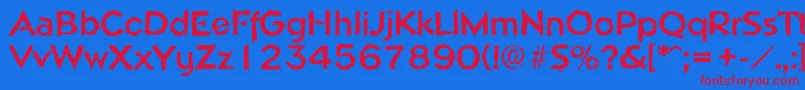 NapolirandomBold Font – Red Fonts on Blue Background