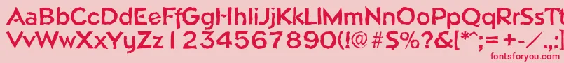 NapolirandomBold Font – Red Fonts on Pink Background